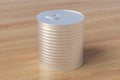 Blank tin can food container with easy open pull ring