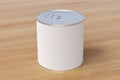 Blank tin can food container with easy open pull ring