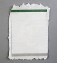 Blank torn newspaper ad