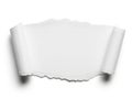 Blank torn paper against white background Royalty Free Stock Photo