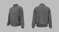 Blank tracktop jacket mockup in side and back views Royalty Free Stock Photo