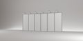 Blank trade show booth mock-up. 3D render Royalty Free Stock Photo