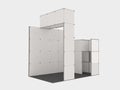 Blank trade show booth mock-up. 3D render Royalty Free Stock Photo