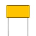 Blank traffic road sign. empty street signs yellow isolated on background Royalty Free Stock Photo
