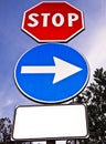 Blank traffic sign for text Royalty Free Stock Photo