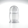 Blank transparent nesting dolls mockups, russian matryoshka, 3d rendering.