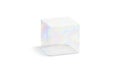 Blank transparent soap cube bubble mock up, isolated