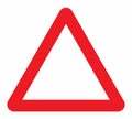 Blank triangle road sign Royalty Free Stock Photo