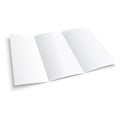 Blank trifold paper brochure.