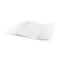 Blank trifold paper brochure.