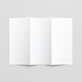 Blank trifold paper brochure.