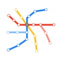 Blank tube metro map