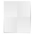 Blank unfolded paper