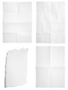 Blank unfolded paper used marks grunge