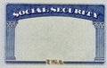 Blank US Social Security Background Royalty Free Stock Photo