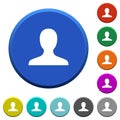 Blank user avatar beveled buttons