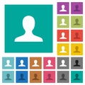 Blank user avatar square flat multi colored icons