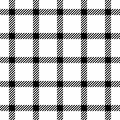 Blank vector textile pattern, continuity fabric background tartan. Scrap texture plaid seamless check in white and black colors Royalty Free Stock Photo