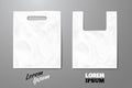 Blank vector white realistic plastic bag