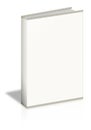 Blank vertical book template standing on white surface Royalty Free Stock Photo