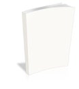 Blank vertical book template standing on white surface Royalty Free Stock Photo