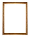 Blank vertical narrow carved picture frame cutout