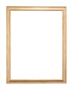 Blank vertical narrow wooden picture frame cutout Royalty Free Stock Photo