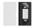 Blank VHS video tape mockup. Analog movie cassette box with copy space Royalty Free Stock Photo