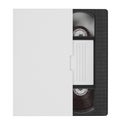 Blank VHS video tape mockup. Analog movie cassette box with copy space Royalty Free Stock Photo