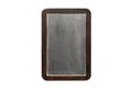 Blank vintage chalkboard with wooden frame, isolated on white ba Royalty Free Stock Photo