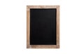 Blank vintage chalkboard with wooden frame, isolated on white Royalty Free Stock Photo