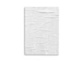 Blank vintage crumpled poster mockup on white background. A4 paper sheet 3D rendering