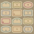 Blank vintage labels set (vector)