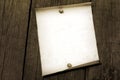 Blank vintage paper on old grunge boards Royalty Free Stock Photo