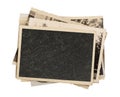 Blank vintage photo paper isolated Royalty Free Stock Photo