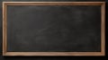Vintage School Chalkboard with Wooden Frame - Classic Classroom Blackboard Design, ai generated Royalty Free Stock Photo