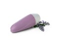 Blank violet deodorant isolated on white background Royalty Free Stock Photo