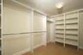 Blank walk-in closet