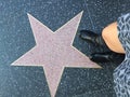 Blank Walk of Fame Hollywood Star. Royalty Free Stock Photo