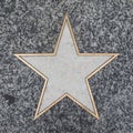 blank walk of fame star Royalty Free Stock Photo