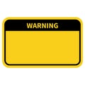 Blank Warning Sign. flat style. Warning symbol Royalty Free Stock Photo