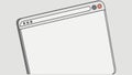 A blank web browser window frame for website mock-ups and UI presentation. vector design Generative AI Royalty Free Stock Photo
