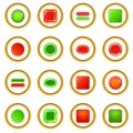 Blank web buttons icons circle Royalty Free Stock Photo