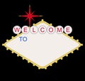 Blank welcome to Las Vegas sign