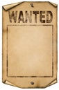 Blank western wanted poster illustration Royalty Free Stock Photo