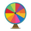Blank wheel of fortune 12 slots icon. Clipart image isolated on white background. Royalty Free Stock Photo