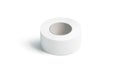 Blank white adhesive tape mockup, lying isolated,