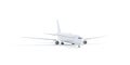 Blank white aeroplane mockup stand, front view isolated