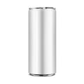 Blank white aluminum can realistic vector mock-up. Drink tin can packaging mockup