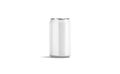 Blank white aluminum 330 ml soda can mockup, front view